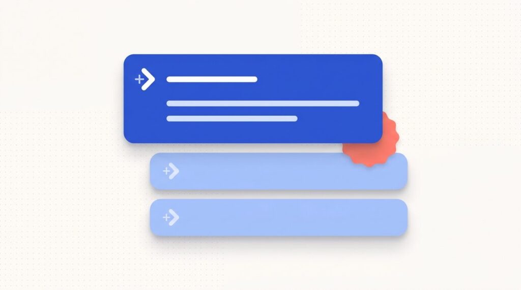 Illustration of layered accordion panels representing WordPress accordion block plugins